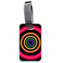 Neon Light Abstract Pattern Lines Luggage Tags (two Sides) by Sapixe