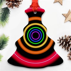 Neon Light Abstract Pattern Lines Christmas Tree Ornament (two Sides) by Sapixe