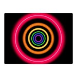 Neon Light Abstract Pattern Lines Double Sided Flano Blanket (Mini)  35 x27  Blanket Front