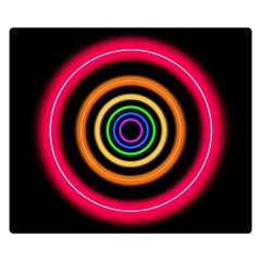 Neon Light Abstract Pattern Lines Double Sided Flano Blanket (small)  by Sapixe