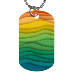 Background Waves Wave Texture Dog Tag (one Side) by Sapixe