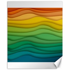 Background Waves Wave Texture Canvas 16  X 20  by Sapixe