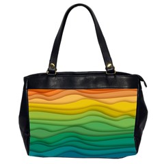 Background Waves Wave Texture Oversize Office Handbag (2 Sides)