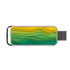 Background Waves Wave Texture Portable Usb Flash (two Sides) by Sapixe