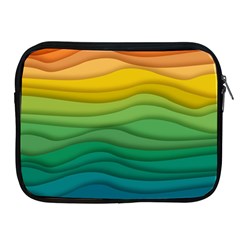 Background Waves Wave Texture Apple Ipad 2/3/4 Zipper Cases by Sapixe