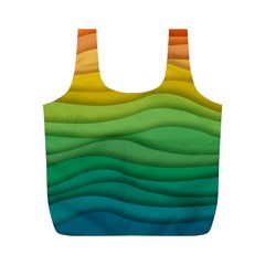 Background Waves Wave Texture Full Print Recycle Bag (m) by Sapixe