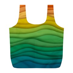 Background Waves Wave Texture Full Print Recycle Bag (l) by Sapixe