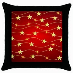 Stars Background Christmas Decoration Throw Pillow Case (black) by Sapixe