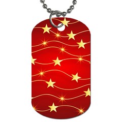 Stars Background Christmas Decoration Dog Tag (one Side) by Sapixe