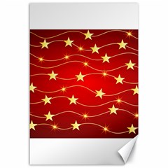 Stars Background Christmas Decoration Canvas 24  X 36  by Sapixe