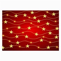 Stars Background Christmas Decoration Large Glasses Cloth by Sapixe