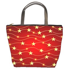 Stars Background Christmas Decoration Bucket Bag by Sapixe