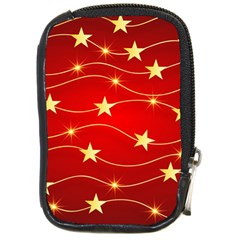 Stars Background Christmas Decoration Compact Camera Leather Case by Sapixe