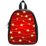 Stars Background Christmas Decoration School Bag (Small) Front