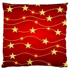 Stars Background Christmas Decoration Large Cushion Case (two Sides) by Sapixe