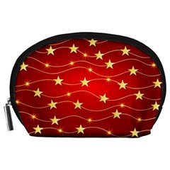 Stars Background Christmas Decoration Accessory Pouch (large) by Sapixe