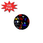 Art Bright Lead Glass Pattern 1  Mini Buttons (100 pack)  Front