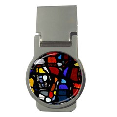 Art Bright Lead Glass Pattern Money Clips (round)  by Sapixe