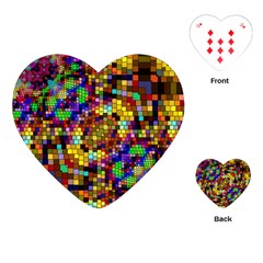 Color Mosaic Background Wall Playing Cards (heart) by Sapixe