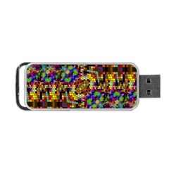 Color Mosaic Background Wall Portable Usb Flash (one Side) by Sapixe