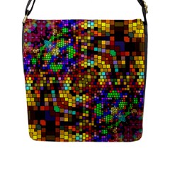 Color Mosaic Background Wall Flap Closure Messenger Bag (l) by Sapixe