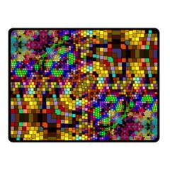 Color Mosaic Background Wall Double Sided Fleece Blanket (small)  by Sapixe