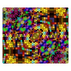 Color Mosaic Background Wall Double Sided Flano Blanket (small)  by Sapixe