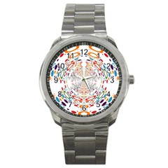 Wallpaper Pattern Colorful Color Sport Metal Watch by Sapixe