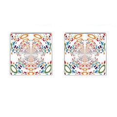 Wallpaper Pattern Colorful Color Cufflinks (square) by Sapixe