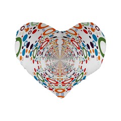 Wallpaper Pattern Colorful Color Standard 16  Premium Heart Shape Cushions by Sapixe