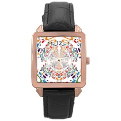 Wallpaper Pattern Colorful Color Rose Gold Leather Watch  by Sapixe