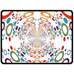 Wallpaper Pattern Colorful Color Double Sided Fleece Blanket (large) 