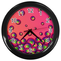 Wallpaper Background Funny Texture Wall Clock (black) by Sapixe