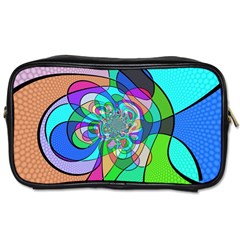 Retro Wave Background Pattern Toiletries Bag (two Sides) by Sapixe