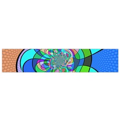 Retro Wave Background Pattern Small Flano Scarf