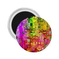 Color Abstract Artifact Pixel 2.25  Magnets