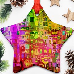 Color Abstract Artifact Pixel Ornament (Star)