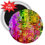 Color Abstract Artifact Pixel 3  Magnets (10 pack)  Front