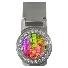 Color Abstract Artifact Pixel Money Clips (CZ) 