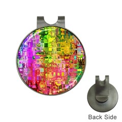 Color Abstract Artifact Pixel Hat Clips with Golf Markers