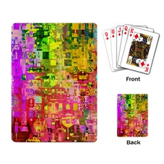 Color Abstract Artifact Pixel Playing Cards Single Design