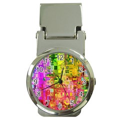 Color Abstract Artifact Pixel Money Clip Watches