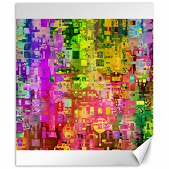 Color Abstract Artifact Pixel Canvas 8  x 10 