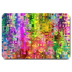 Color Abstract Artifact Pixel Large Doormat 