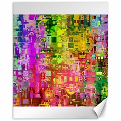 Color Abstract Artifact Pixel Canvas 11  x 14 