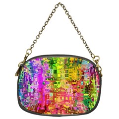 Color Abstract Artifact Pixel Chain Purse (one Side) by Sapixe