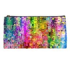 Color Abstract Artifact Pixel Pencil Cases