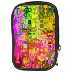 Color Abstract Artifact Pixel Compact Camera Leather Case