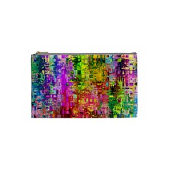 Color Abstract Artifact Pixel Cosmetic Bag (small) by Sapixe