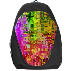 Color Abstract Artifact Pixel Backpack Bag